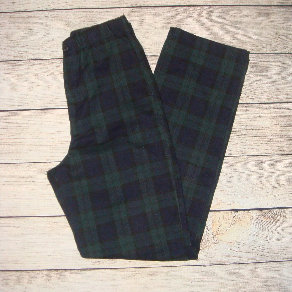 John Galt Green Navy Plaid Tilden Pants OS